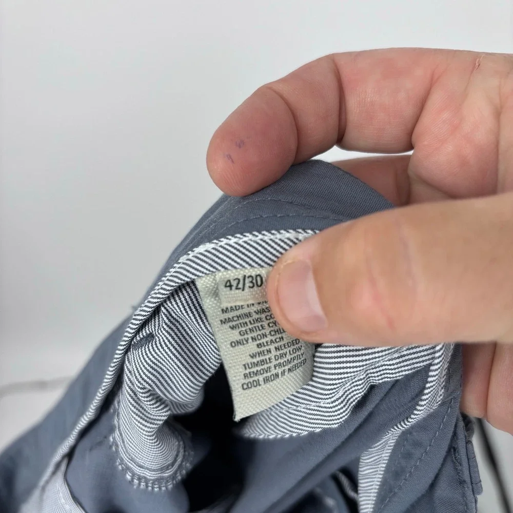 Duck Head Harbor Performance Chino Pants Mens 42x29 (Tag 42x30) Blue Stretch